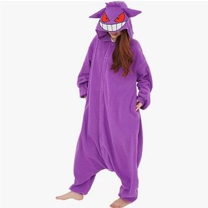 Pokémon Gengar Kigurumi Onesie Jumpsuit Pajamas Anime Cosplay Purple